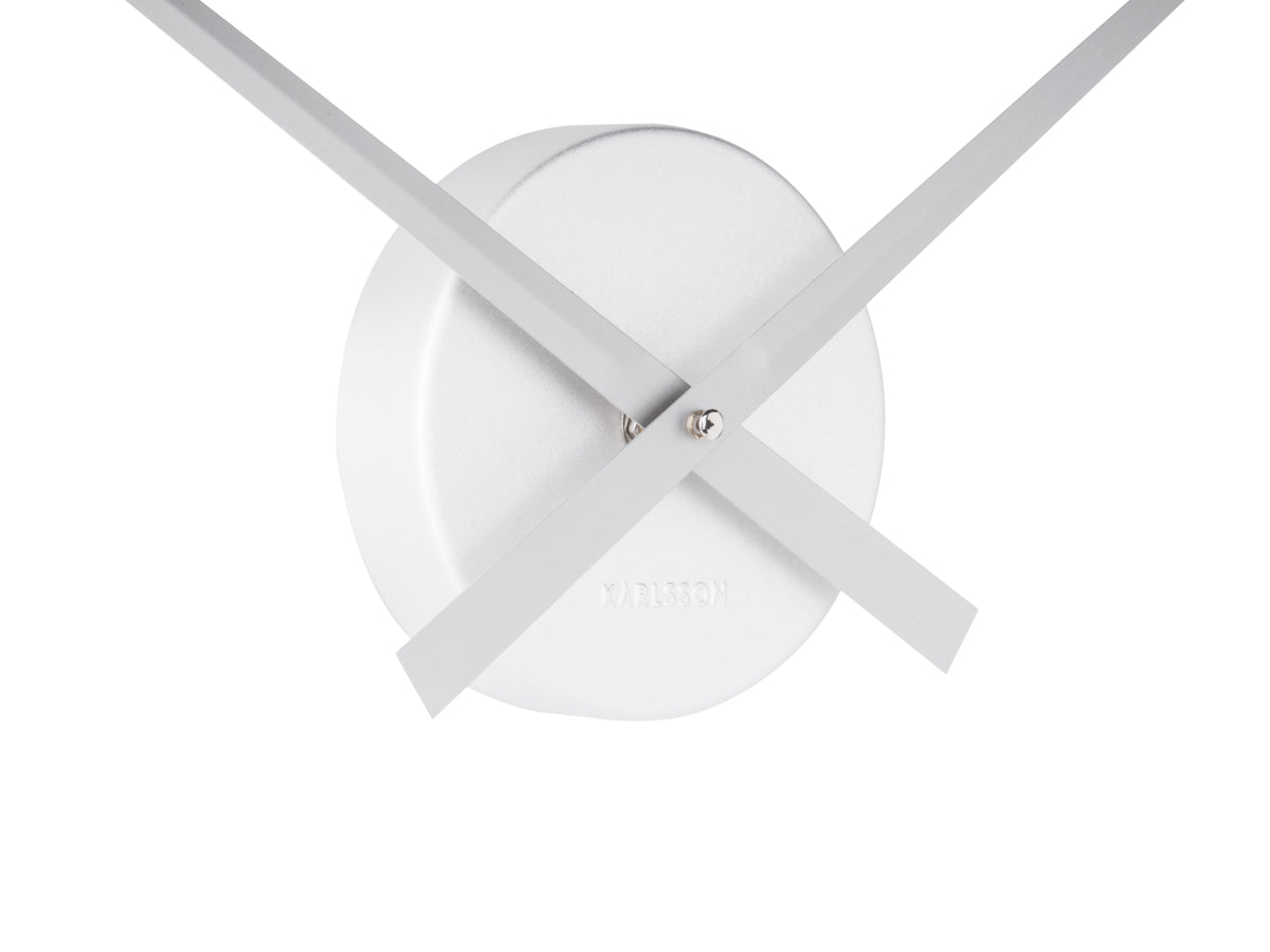 Little Big Time Mini Wall Clock by Karlsson in silver, angled view