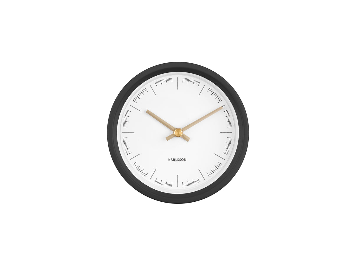 Dense Alarm Clock by Karlsson in black on a white background