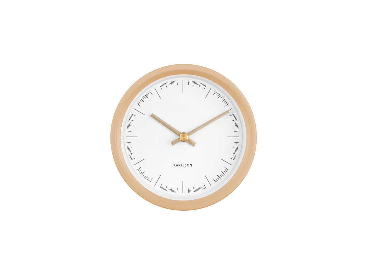 Dense Alarm Clock by Karlsson in sand on a white background