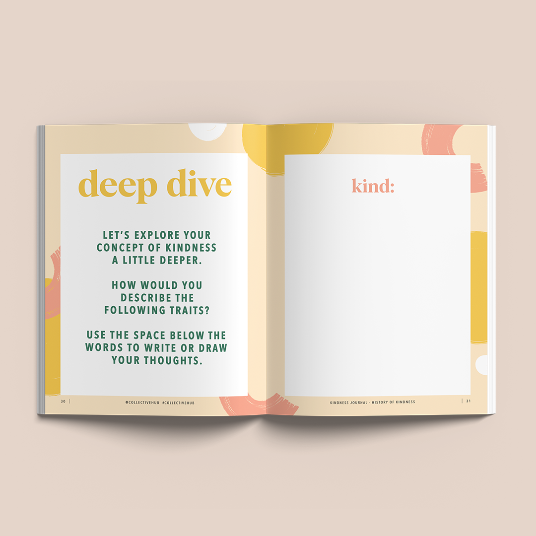 Open spread titled deep dive with lined pages
