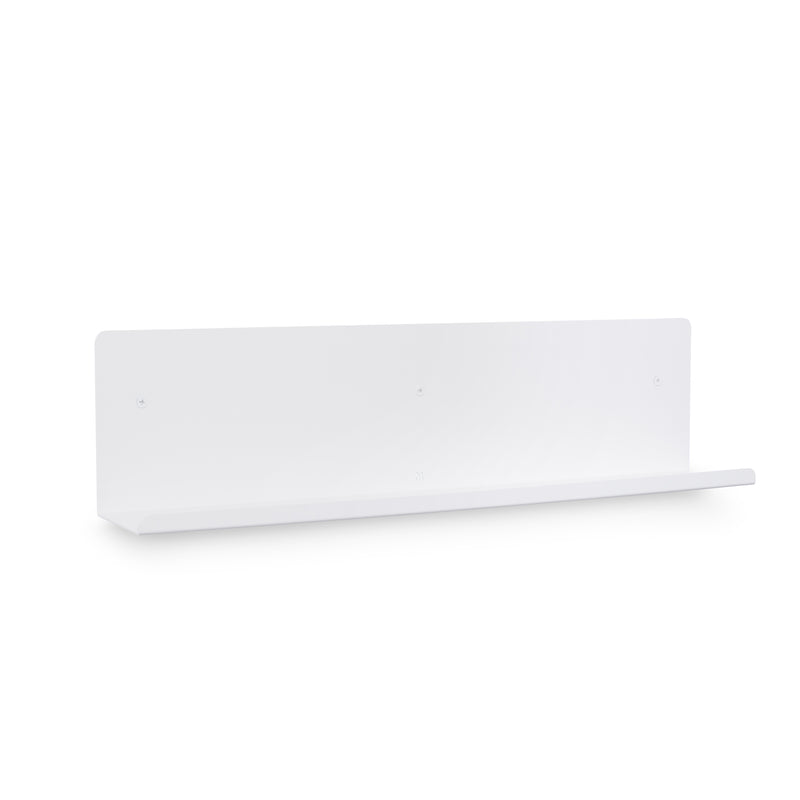 A FOLD Display Ledge 600mm ∙ White, made by Made of Tomorrow, providing display space on a white surface.