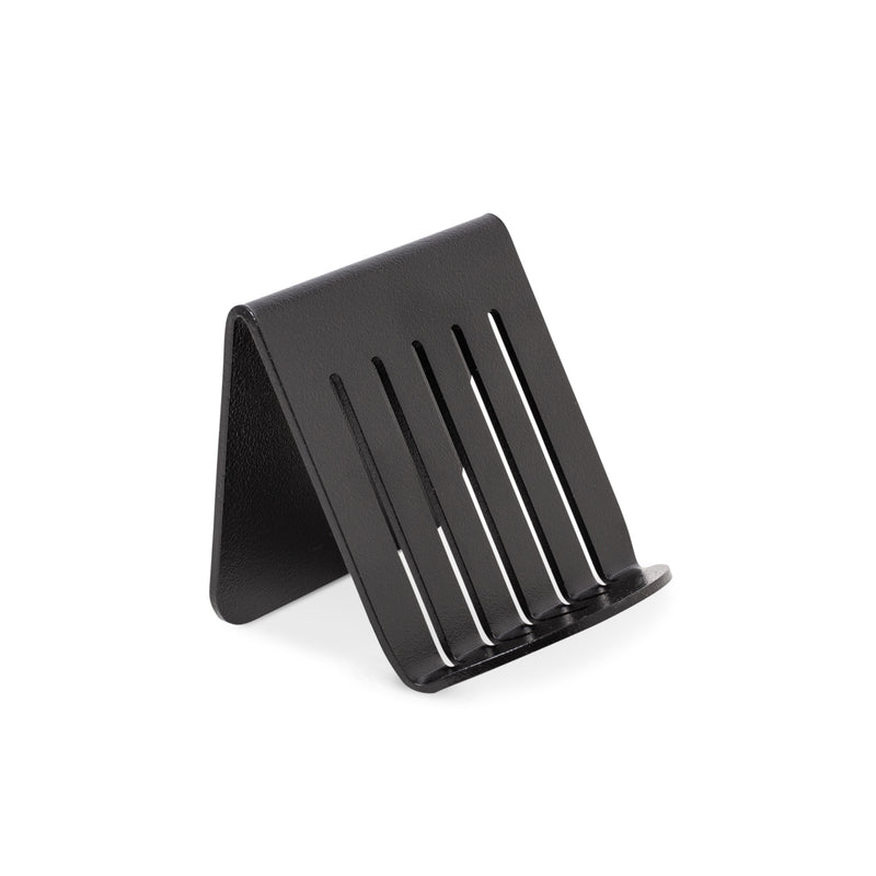 A FOLD Soap Block Holder ∙ Black by Made of Tomorrow on a white background.