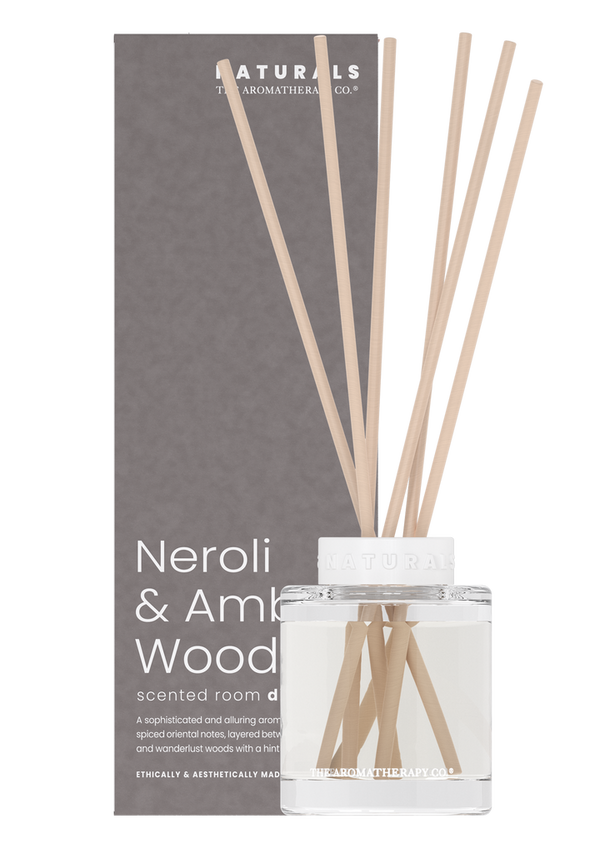 Limited time offer: Discover the captivating scent of The Aromatherapy Co's Naturals Diffuser - Neroli & Amber Wood reed diffuser from our exclusive fragrance collection. Experience the enchanting aroma of this unique addition to our naturals range.
