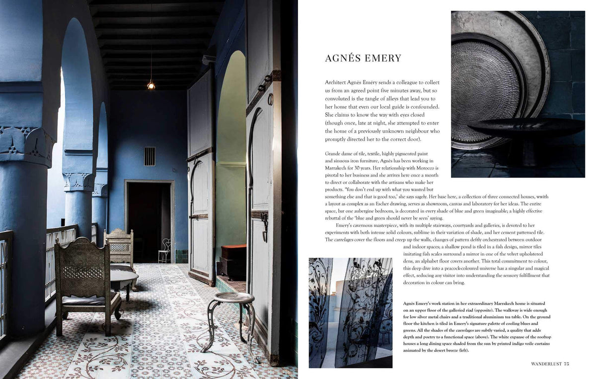 Nomad at Home page spread showing a travel-inspired interior