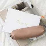 Leather pencil case pink