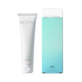 Ecoya fragranced handcream in a minimalist tube with a stylish box next to it.