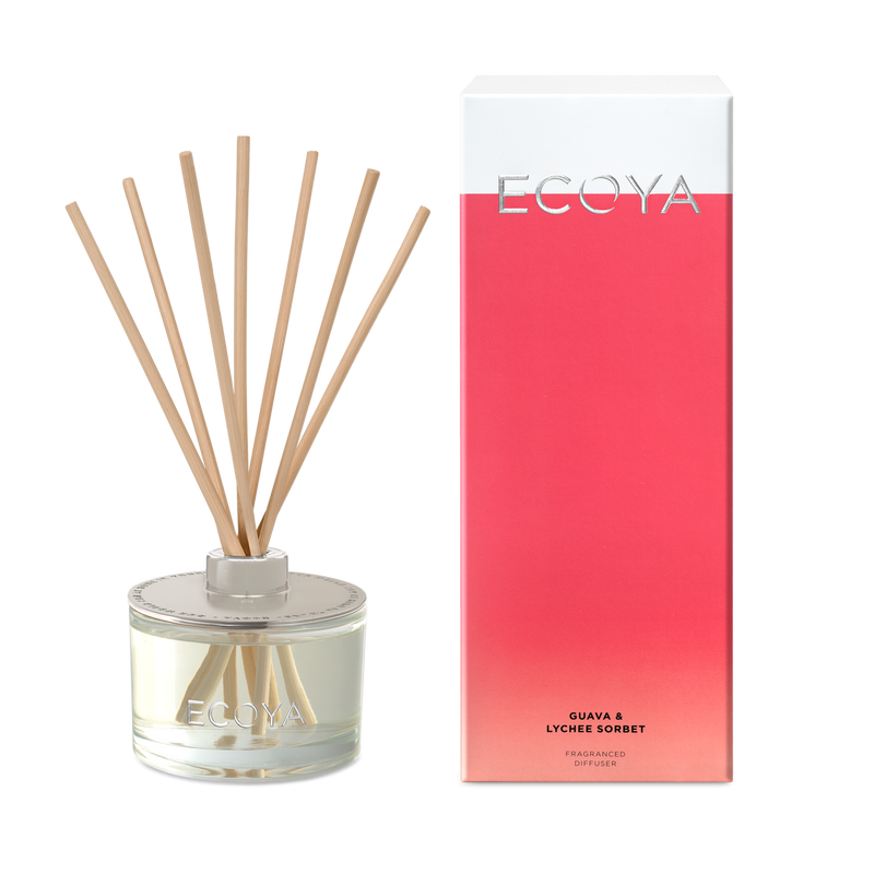 Ecoya fragranced diffuser, an exquisite gift in a pink box for home fragrance and design lovers.