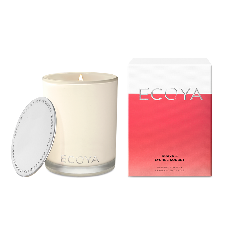 Madison Jar soy candle by Ecoya offers a refreshing lemon & lime fragrance, perfect for home design lovers.
