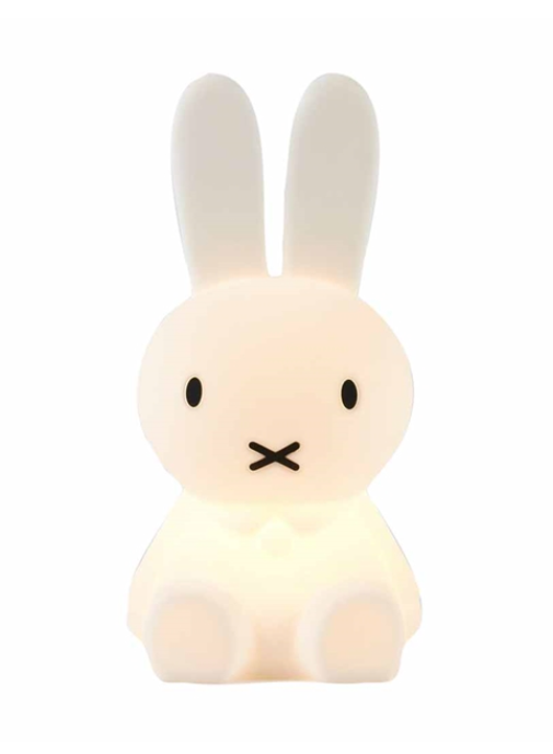 A Miffy Bundle of Light bunny, from the Mr Maria brand, sitting on a white surface.
