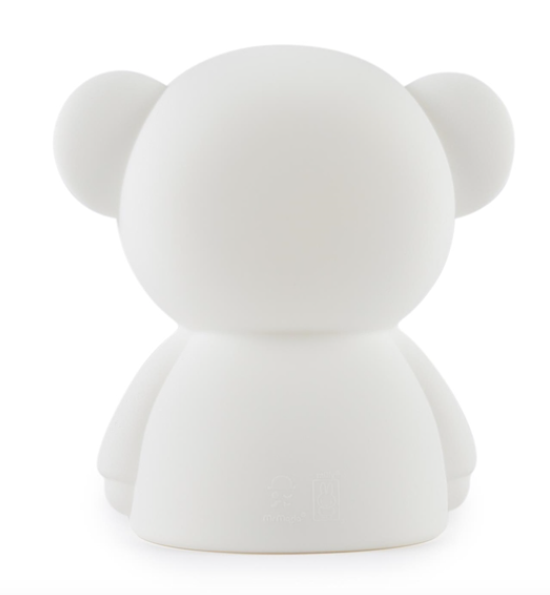 Boris First Light Lamp in soft white silicone on a white background