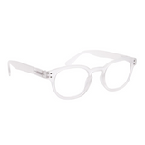 A pair of Albi's Frosted Reading Glasses on a white background.