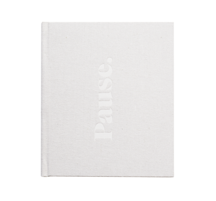 Press PAUSE guided journal by Axel & Ash, front cover on a white background
