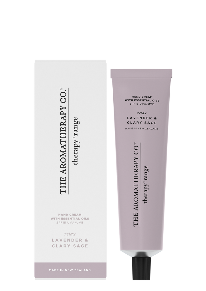 The Therapy | Relax Hand Cream - Lavender & Clary Sage by The Aromatherapy Co is infused with essential oils for moisture.
