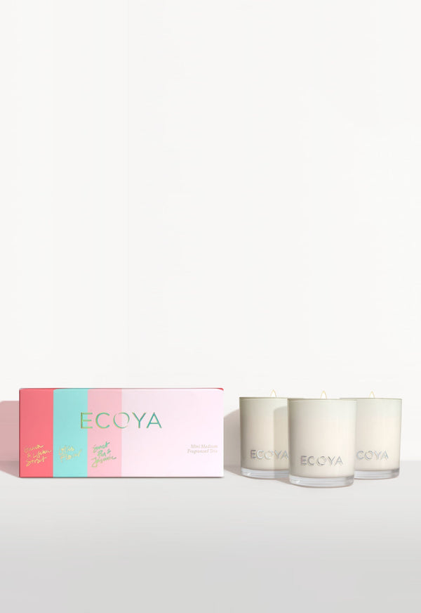 Ecoya Limited Edition Mini Madison Trio Gift Set offers a selection of home fragrance gifts.