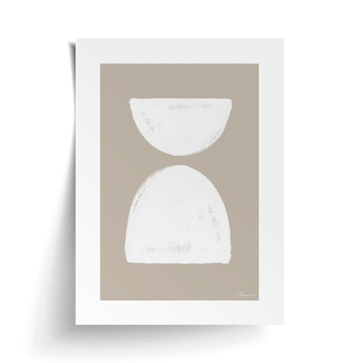 Painted Shapes Print Natural | Papier HQ