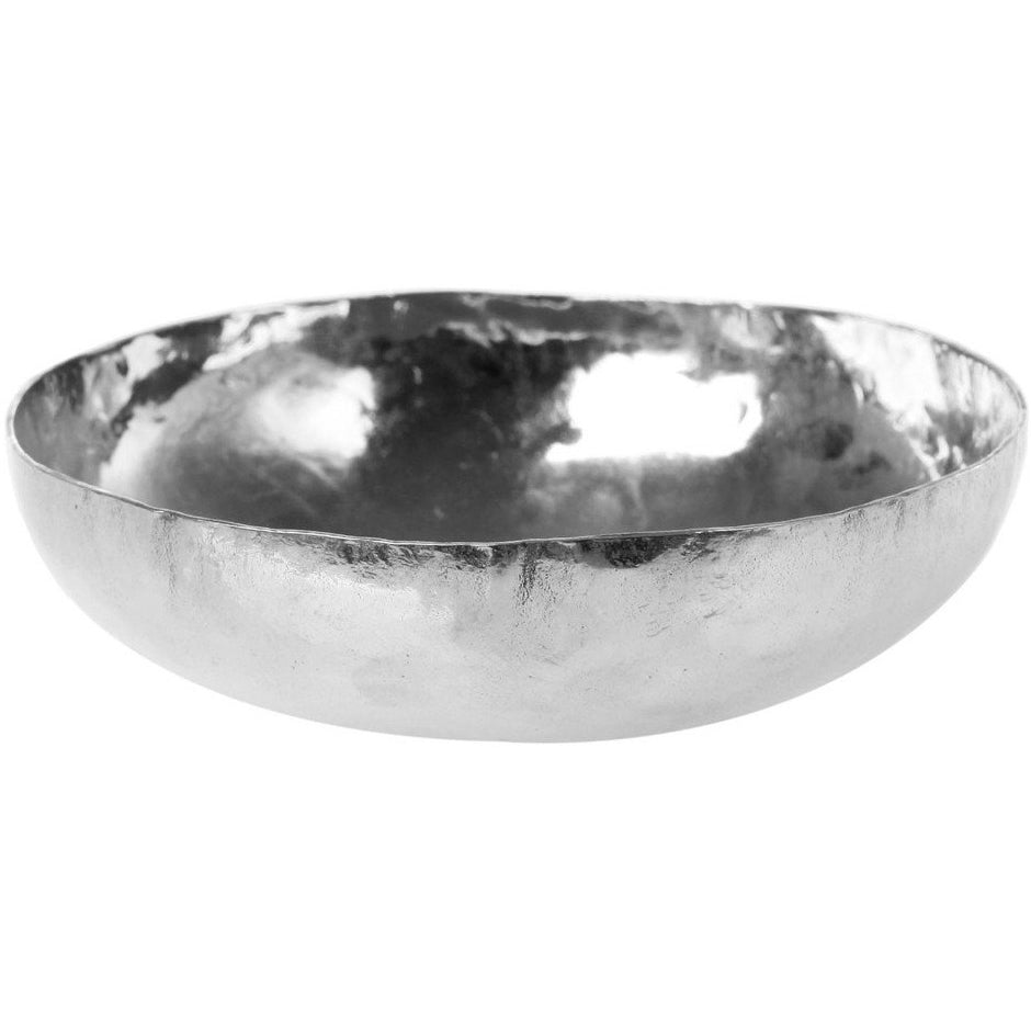 Zakkia hammered silver bowl, front view