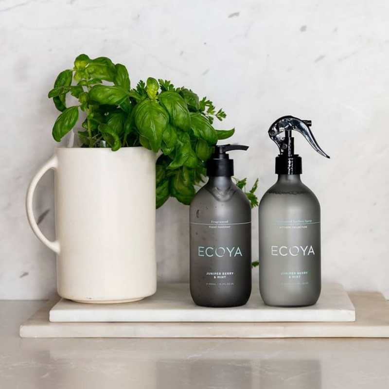 Ecoya's Kitchen | Fragranced Hand Sanitiser 450ml with antibacterial properties and Aloe Vera extract.