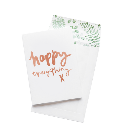 Happy Everything luxe greeting card by Emma Kate Co