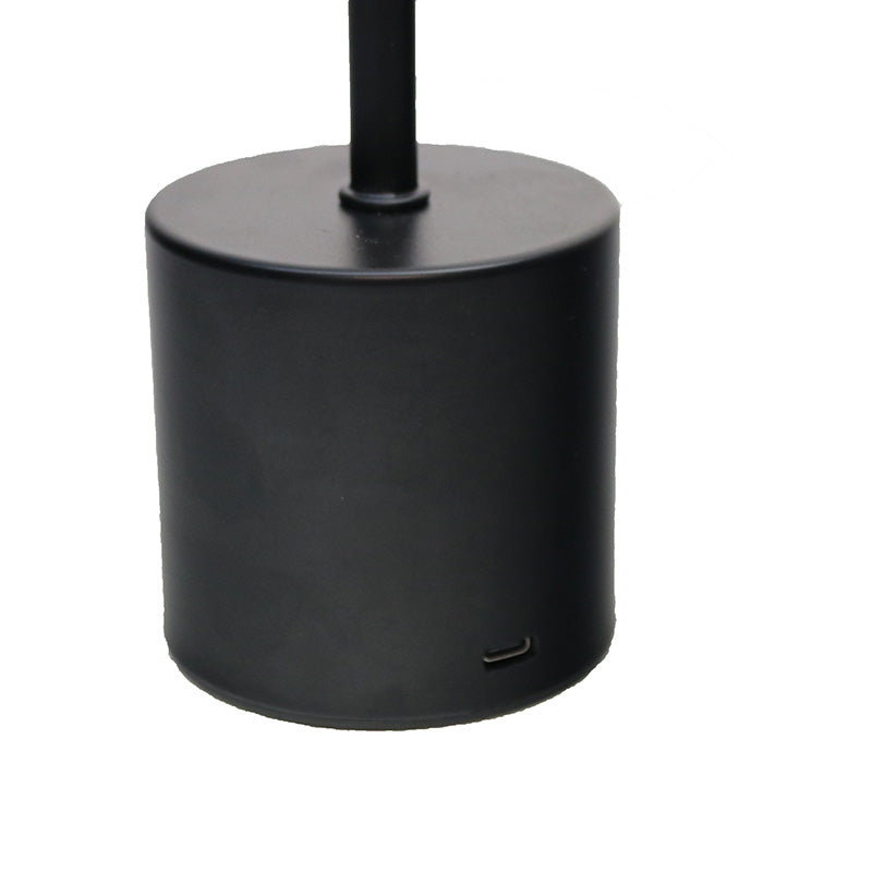 Close view of the black Skyscraper lamp base and lower stem