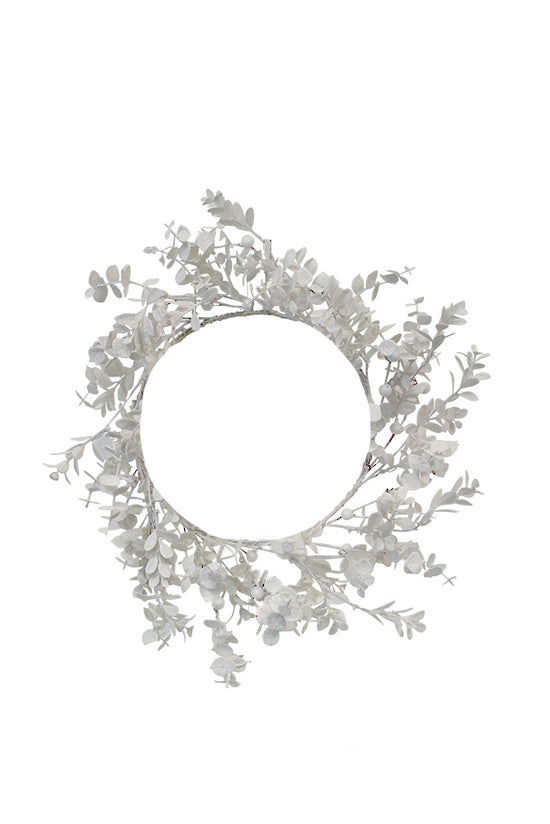 A Winter White Wreath 53cm by Christmas '23 on a white background.