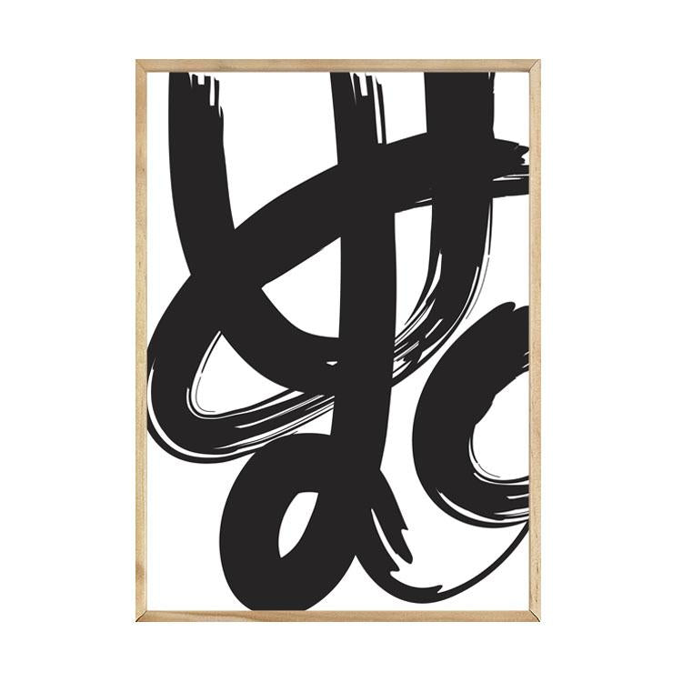 Paint Brush Print Black | Papier HQ