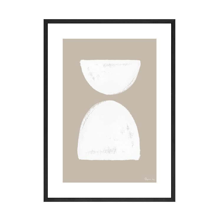 Painted Shapes Print Natural | Papier HQ