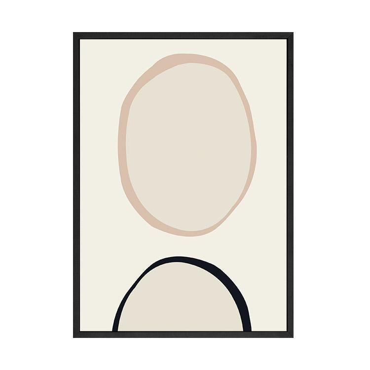 Circles print in a black frame