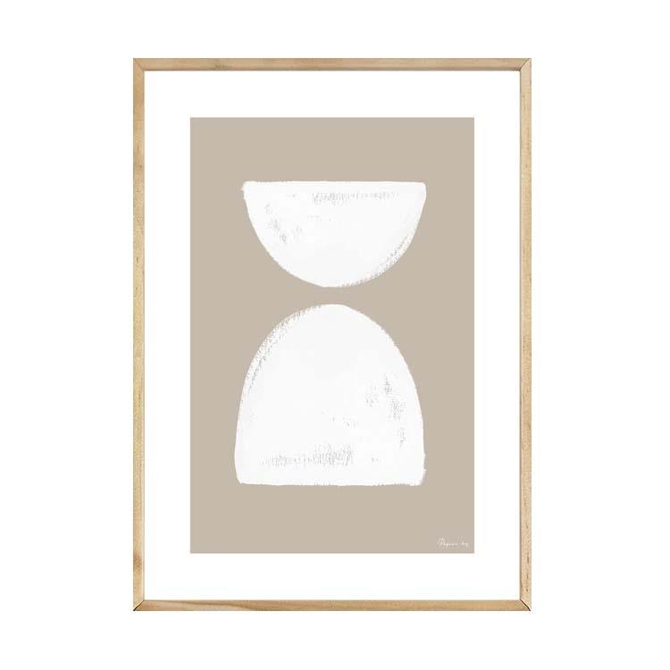 Painted Shapes Print Natural | Papier HQ