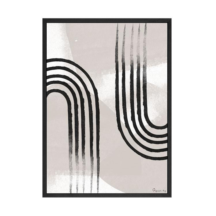 Curve Line No. 3 print in a black frame