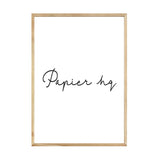 An Art Prints framed paper print with the word "hy" on it, available for delivery.
