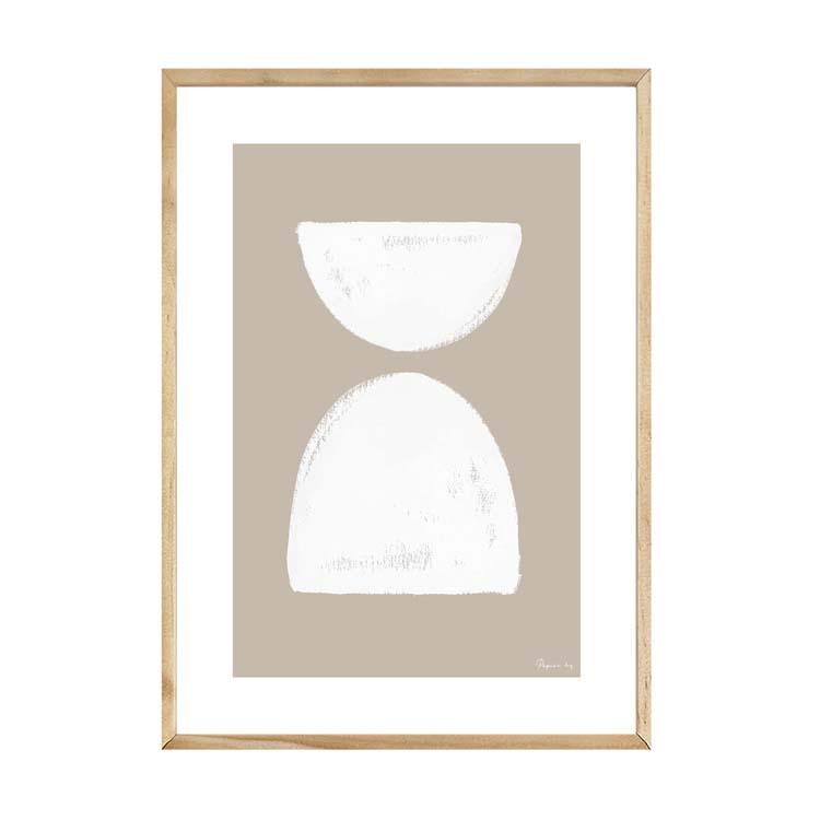 Painted Shapes Print Natural | Papier HQ