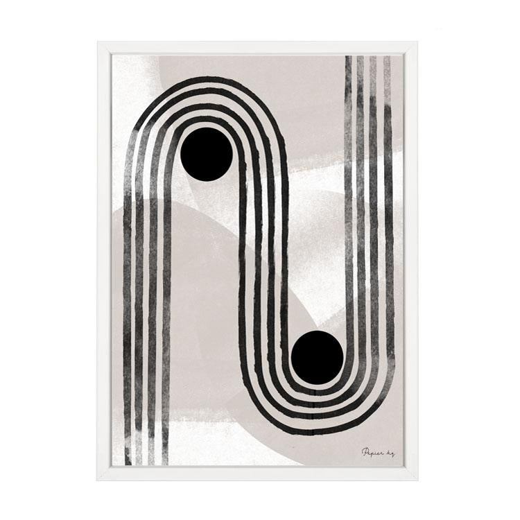 Curve Line No. 2 print in a white frame