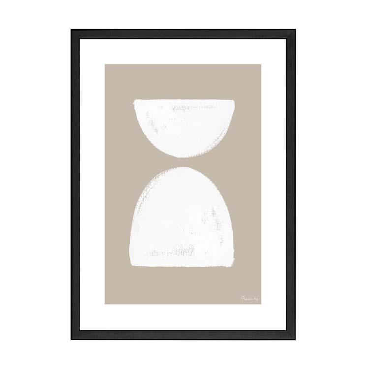 Painted Shapes Print Natural | Papier HQ