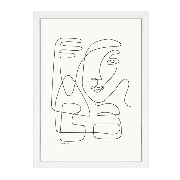 ABSTRACT FACES PRINT