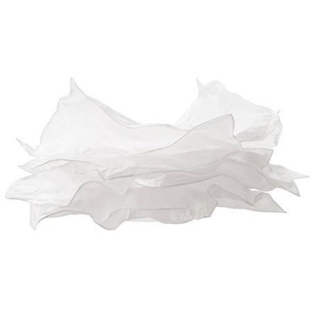 White Cloud Pendant paper lamp shade with layered sculptural petals on a plain background