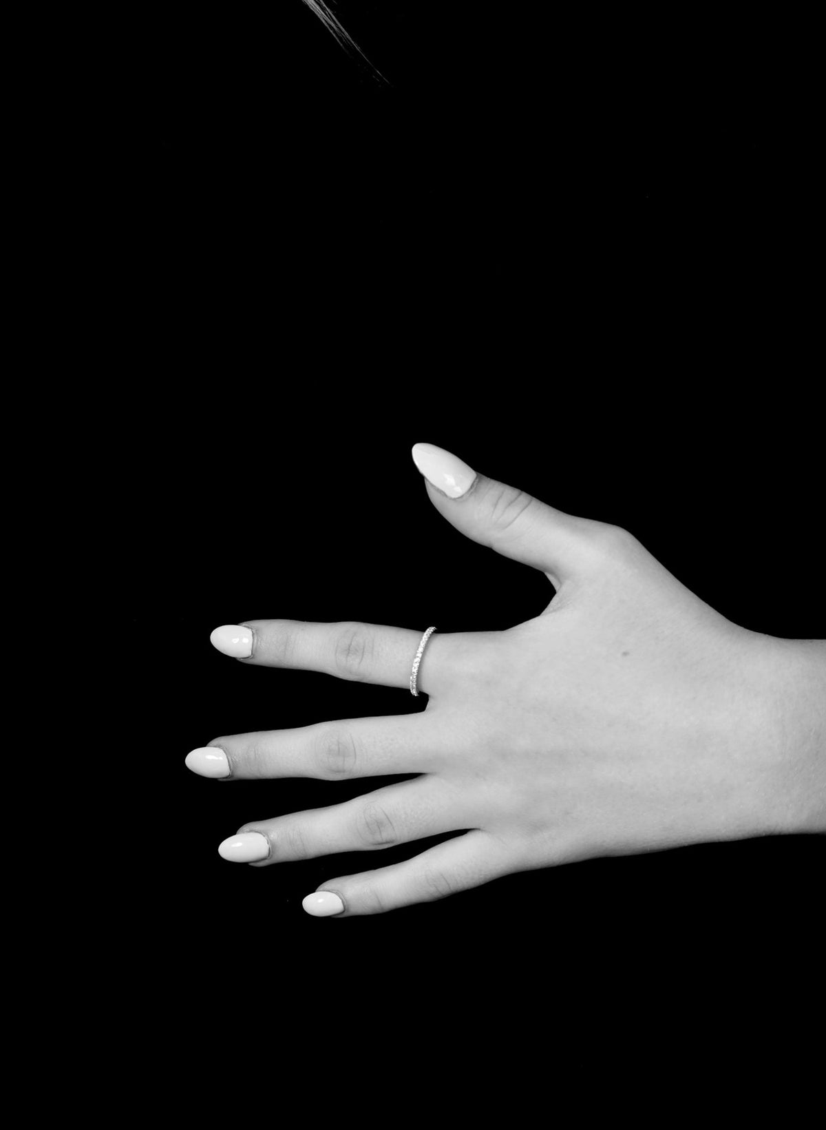 Go Around Ring, Sterling Silver and Zirconia Eternity Band