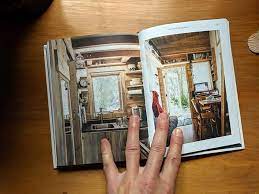 Tiny House page spread showing a treehouse