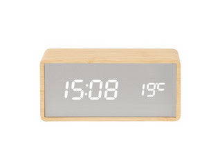 An innovative Alarm Mirror LED - Various Options clock with a digital display from the Karlsson clock brand.