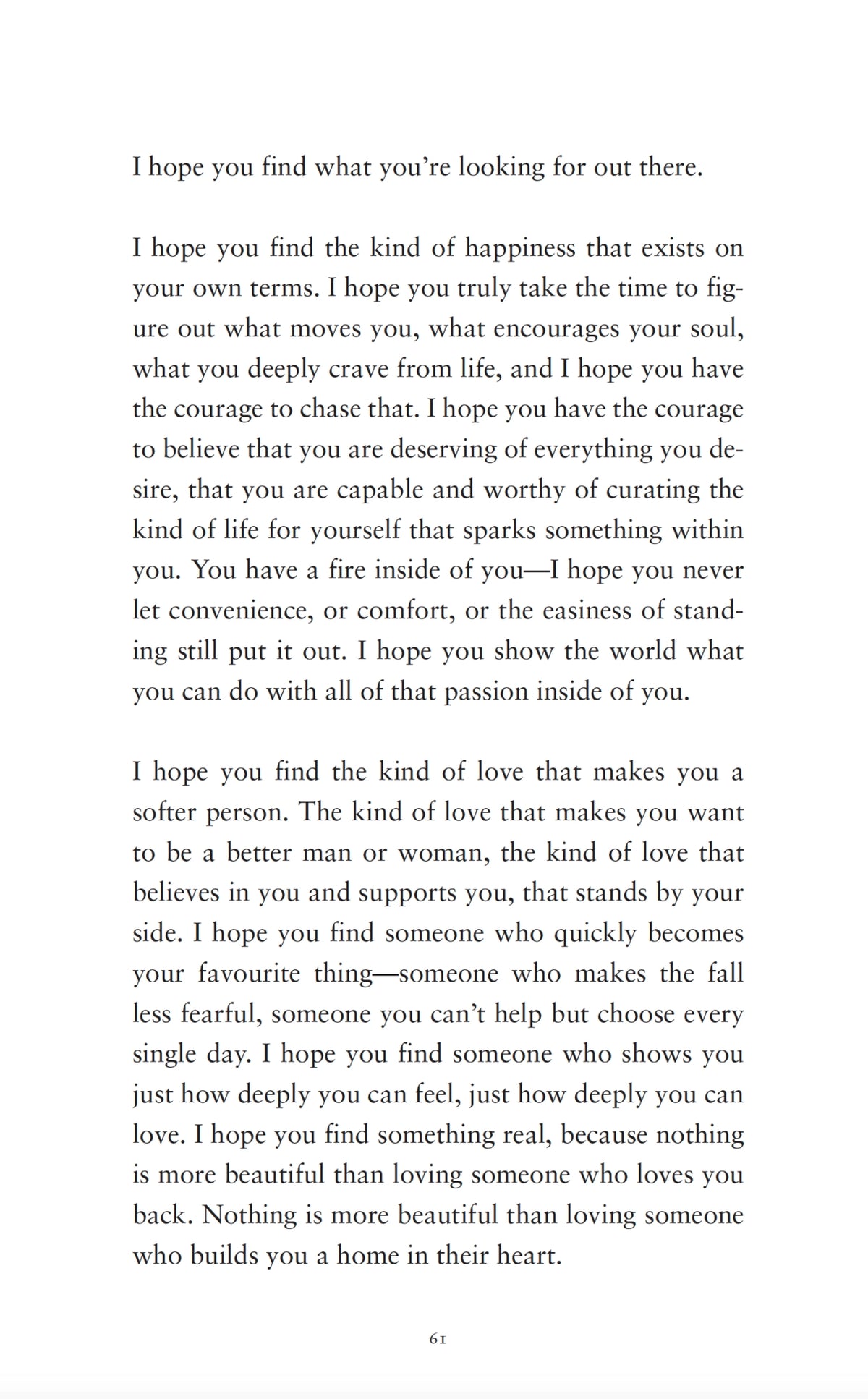 A page of The Strength In Our Scars by Bianca Sparacino with a quote on it from Thought Catalog.