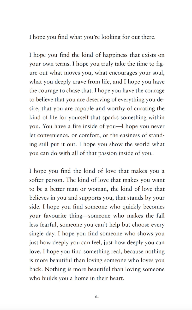 A page of the book "The Strength In Our Scars" by Bianca Sparacino published by Thought Catalog with a quote on it.