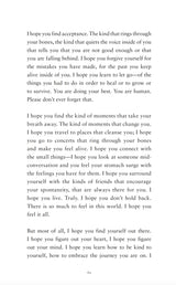 A page of "The Strength In Our Scars" by Bianca Sparacino from Thought Catalog with a quote on it.