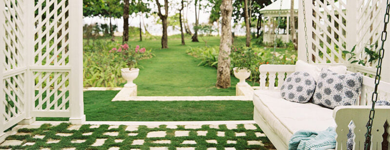Island Whimsy page spread showing tropical colour pairings
