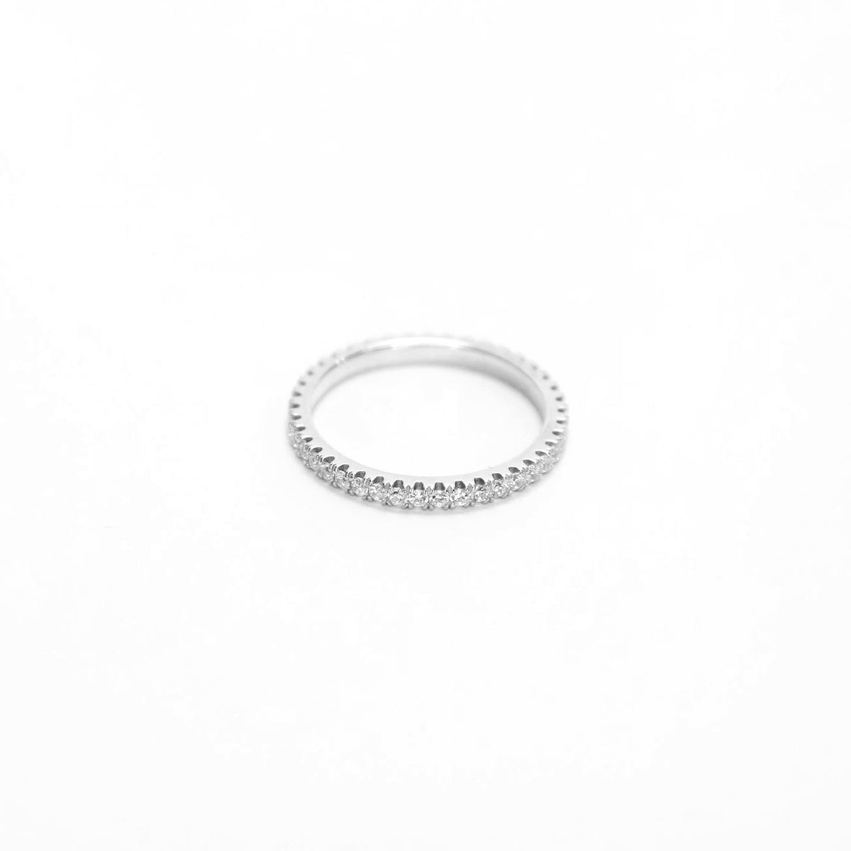 Go Around Ring, Sterling Silver and Zirconia Eternity Band