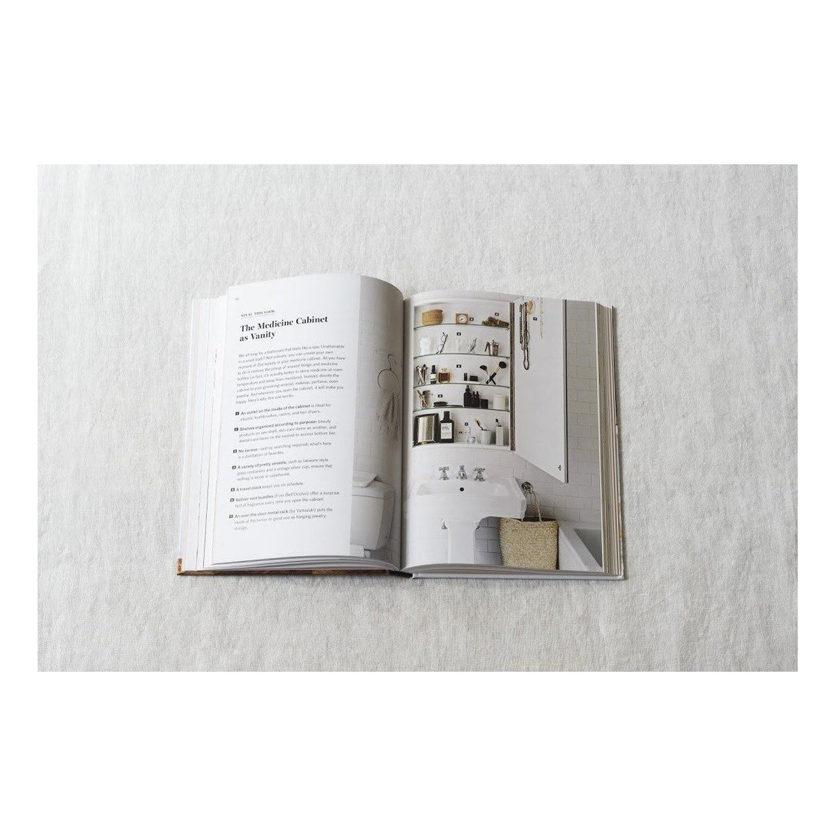 Remodelista The Organised Home book page spread showing a workspace