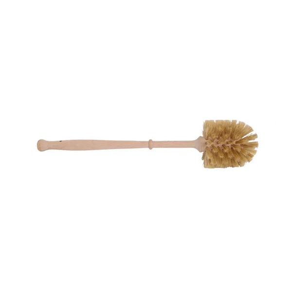 A Florence toilet brush with a wooden handle on a white background.