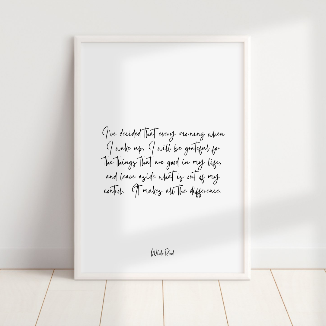 'I've Decided' Typography Print, A4/A5 | Wilde Road