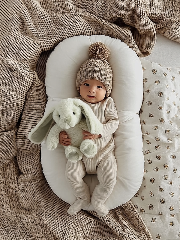 Littlefoot Bunny – Jade Green Plush Rabbit by Lily & George | Soft Toy Gift for Babies & Kids