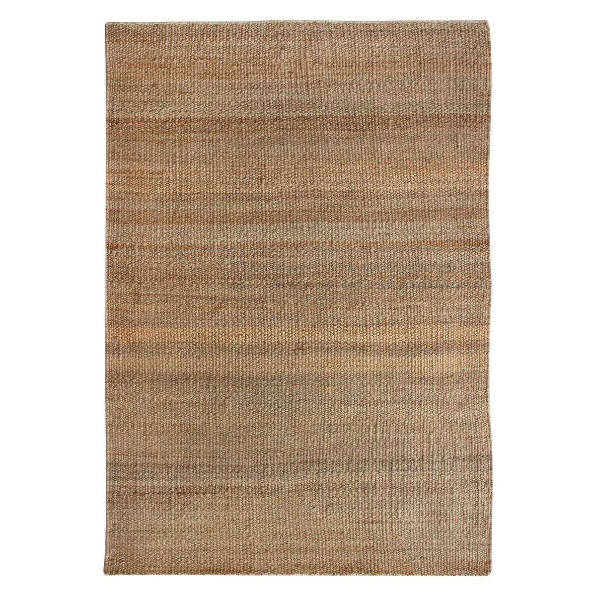 Eka Jute Rug in natural, a rectangular handwoven jute rug shown flat on white