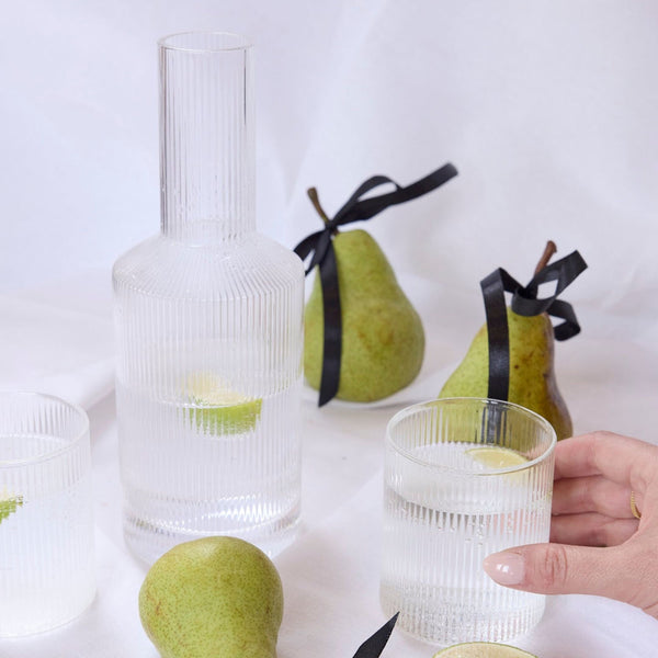 Fluted Glass Amalfi Water Decanter by Papier HQ