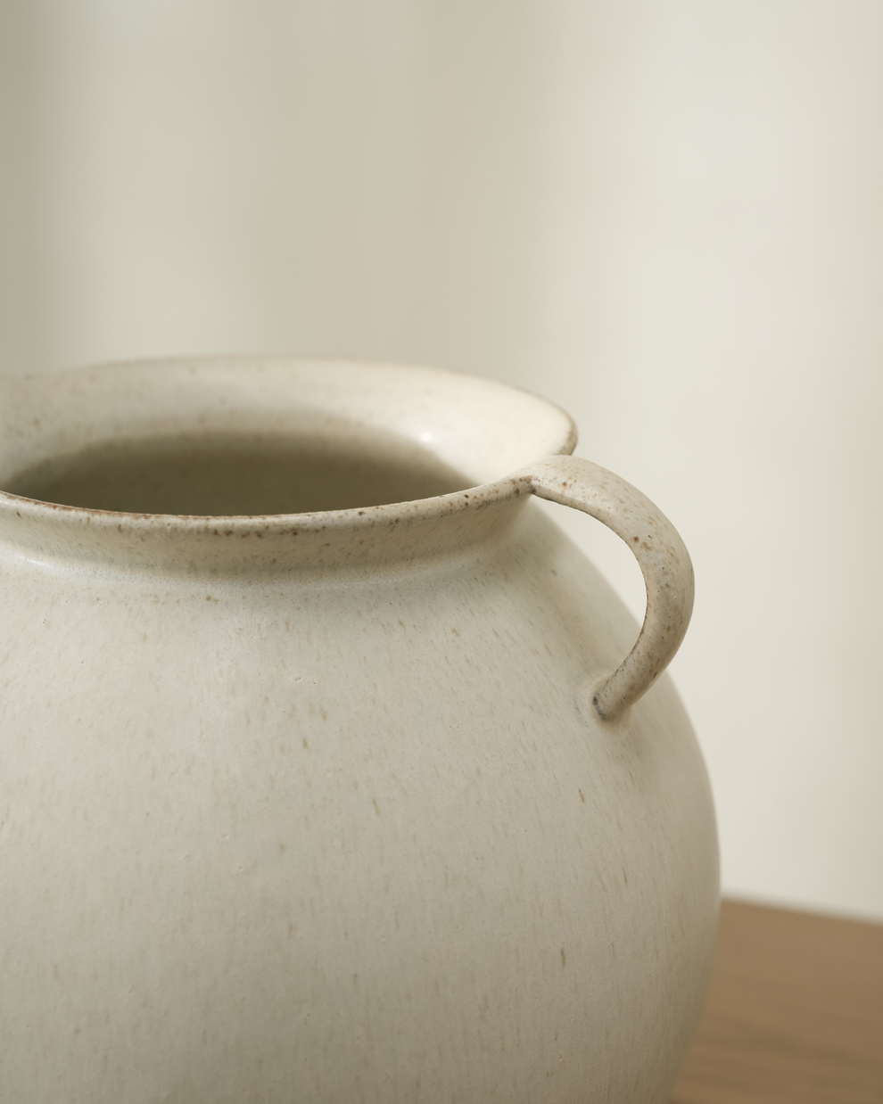 Fort Large Vase close-up showing the natural ceramic finish